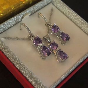 Cat earrings and necklace set